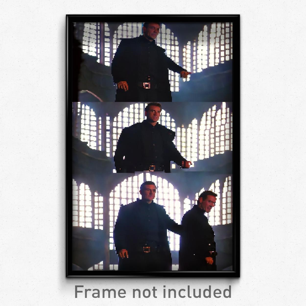 8-Bit Psychedelic Pixel Art Portcullis Video Game Poster  