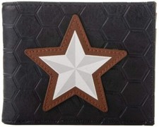 Marvel Captain America Money Leather Wallet Bifold Men Boys Kids Superhero Comic