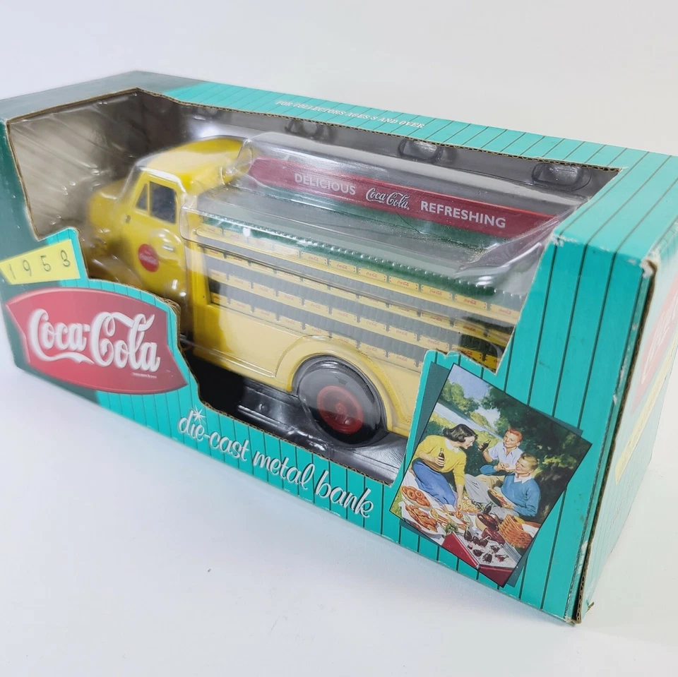 Camión Coca-Cola 1953 banco de metal fundido a presión vintage 1995 nuevo Foto 3 de 4