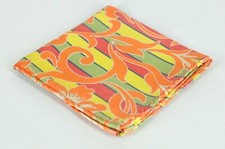 Lord R Colton Masterworks Tripoli Orange  Red Silk Pocket Square - 75 New