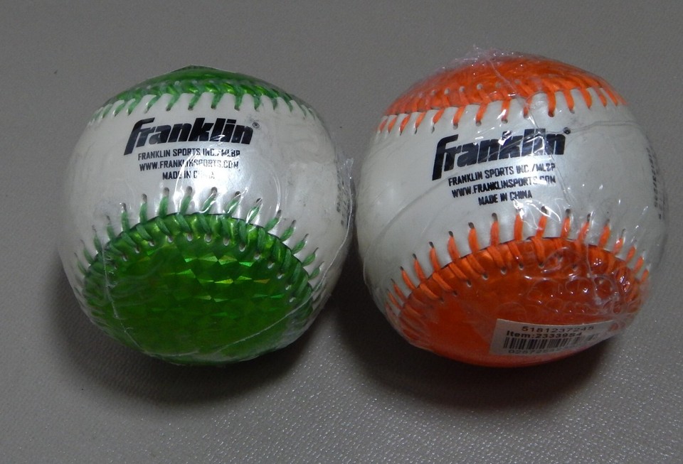 Lot De 5 Balles Franklin Soft Strike T-ball - 4 Oz - Noyau Caoutchouc Creux - Débutant Baseball