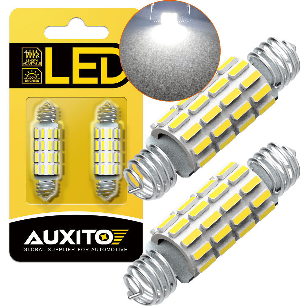 2x 12V CAR LED FESTOON 39MM-42MM WHITE INTERIOR LIGHT BULB 24SMD DOME AUTO GL