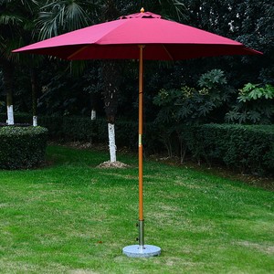 Summer Clearance ⌀9' x 8'H Patio Umbrella Wooden Round ...