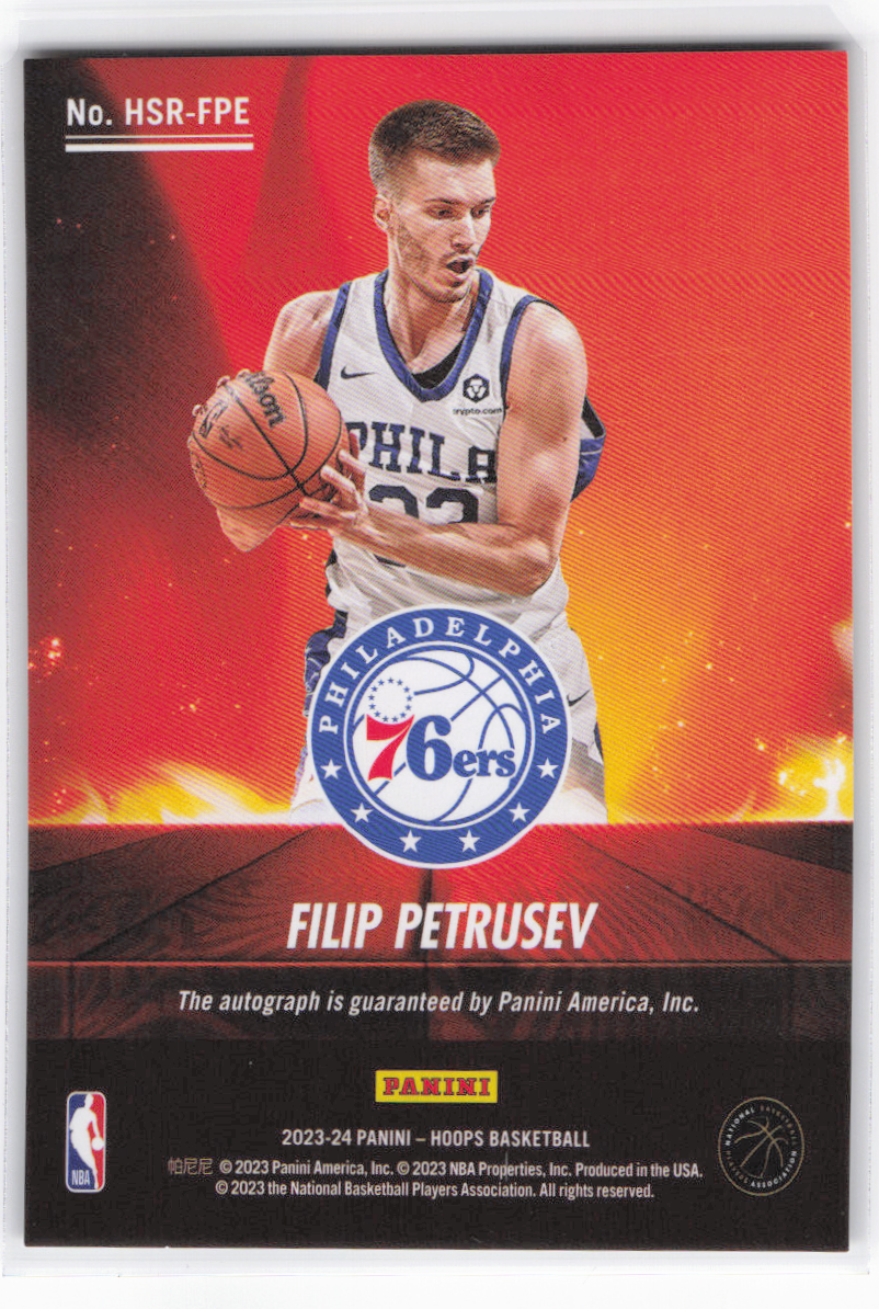 2023 NBA Hoops Flip Petrusev Hot Signatures Rookie RC Auto #HSR