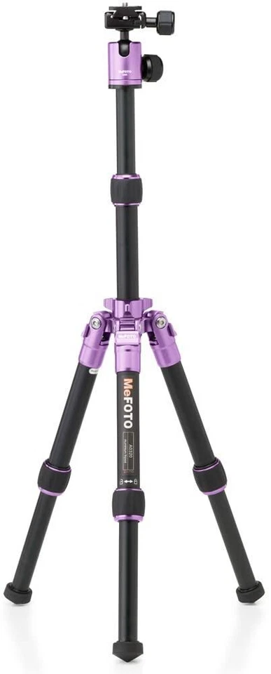 MeFOTO DayTrip Compact Tripod Kit, 2 Section Aluminium Legs, Purple, Christmas - Image 3 of 3