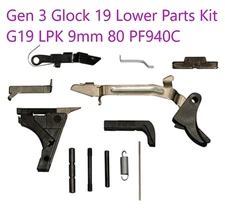 Gen 3 Glock 19 Lower Parts Kit G19 LPK 9mm