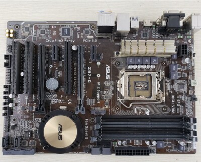 Мат плата Asus socket1150 z97-c (iz97, 4xddr3 sata iii raid 2xpci-e, d-sub dvi hdmi sb lan 1gb USB2 USB3 atx) (886227765171)