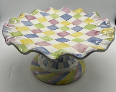 MacKenzie-Childs Yellow, Green, Blue, Pink, White Check