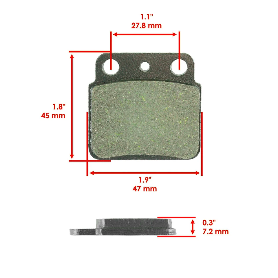Front Rear Brake Pads For Suzuki LT-Z400 LTZ400 Quadsport 2003 2004-2014 - Image 3 of 4