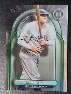 2024 Topps Tribute BABE RUTH #20 Green Parallel 49/99 YANKEES HOF
