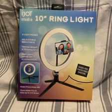 10" LED Ring Light With Tripod Stand and Phone Holder, adjustable light modes