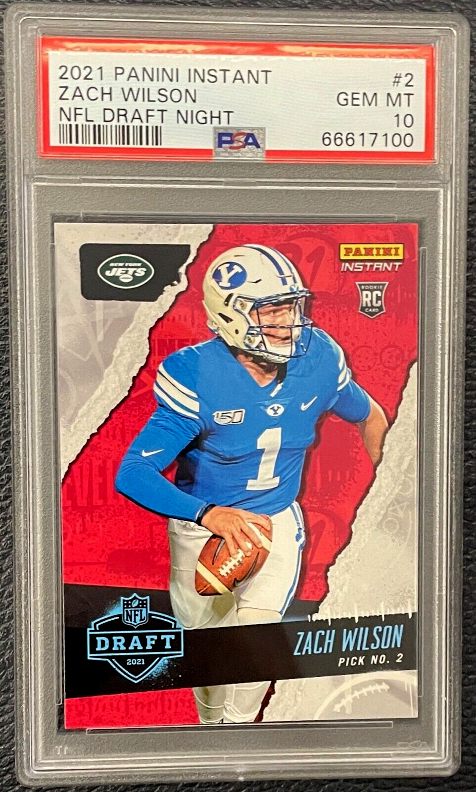 Zach Wilson Panini Instant NFL Draft Night #2 Base
