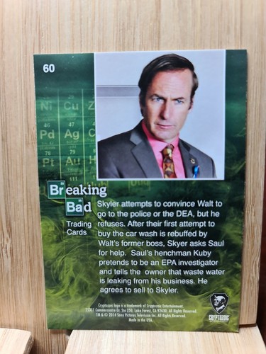 BREAKING BAD🏆2013 #60 Trading Card🏆FREE POST - Picture 2 of 2
