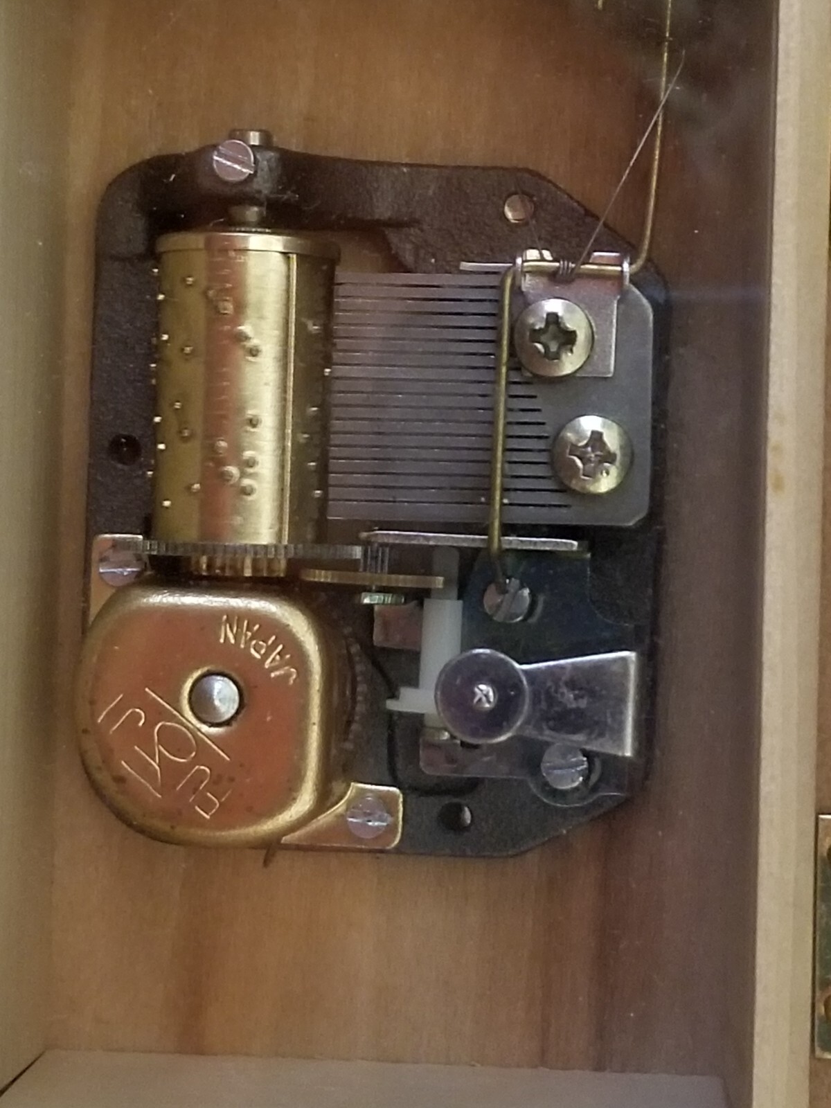 VINTAGE WOODEN FUJI MUSIC BOX MADE IN JAPAN eBay