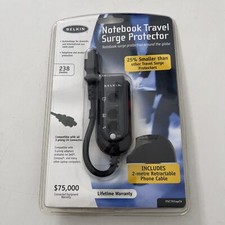 Belkin Notebook Surge Protection Includes 2m Retractable Phone Cable New