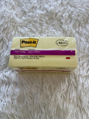 Posty Notes Ebay Post-it Notes 16 Pads Blocks Super Sticky | eBay