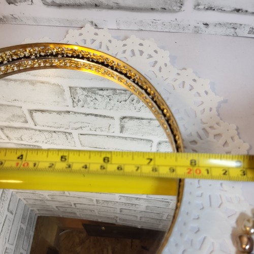 Verspiegelt Vintage Parfüm Make-up Gold Filigran Rund Lazy Susan Kosmetik Tablett 7,5" - Bild 8 von 9