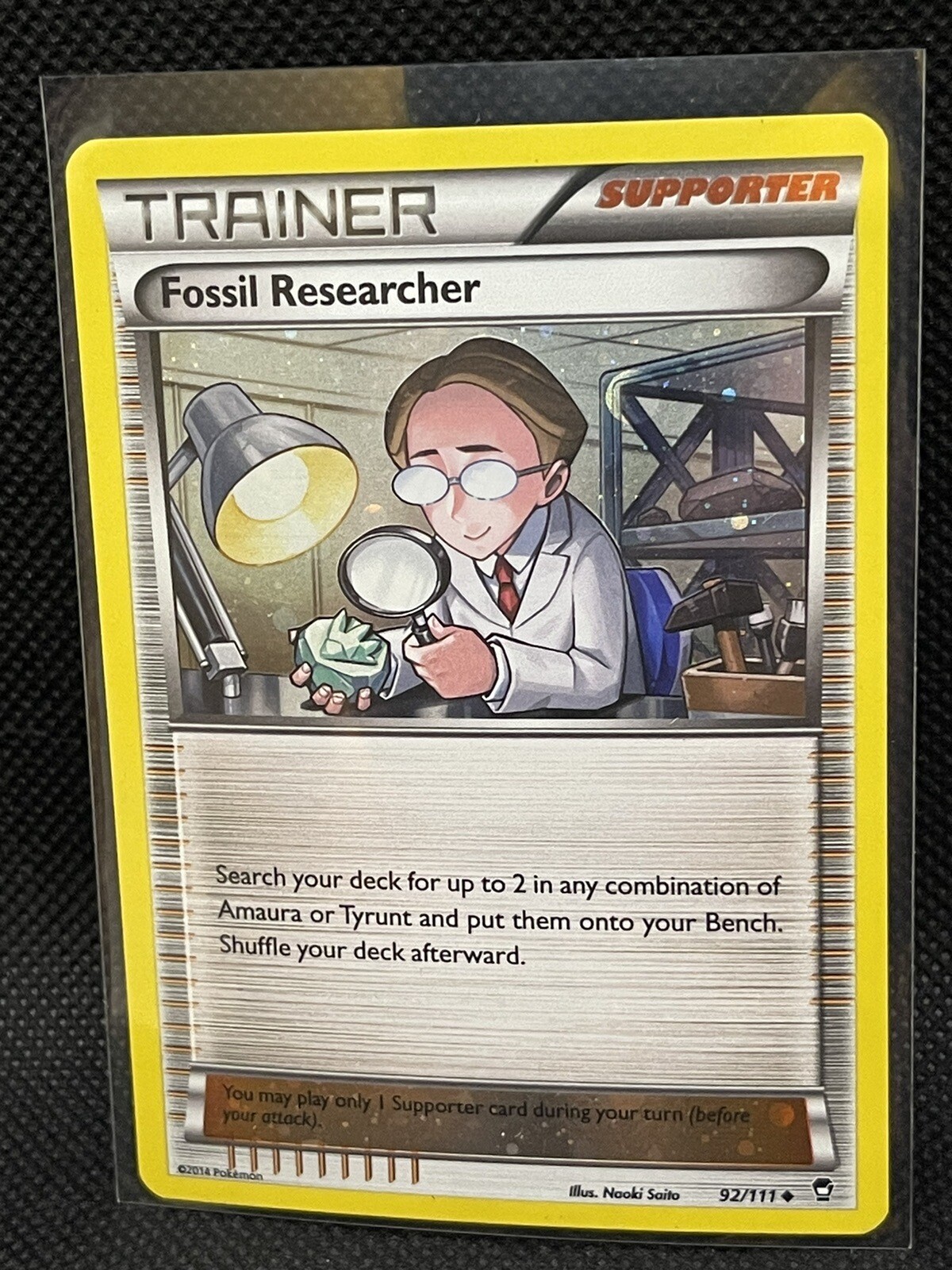 Pokemon Furious Fists Fossil Researcher 92/111 Alternate Holo Trading Card NM/LP