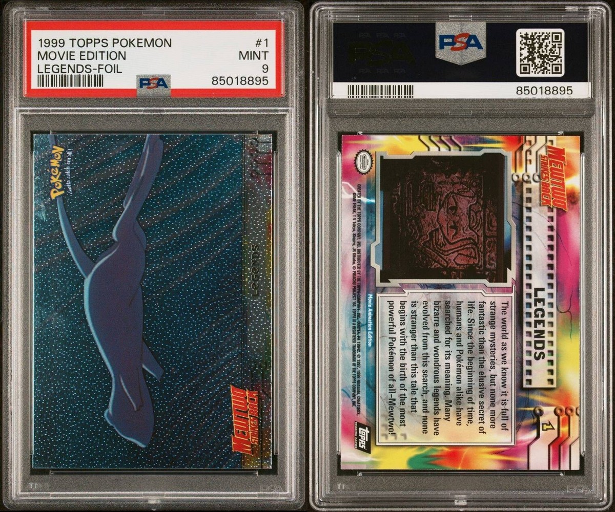 1999 Topps Pokemon Movie Edition with Mew Legends Sandpaper Foil