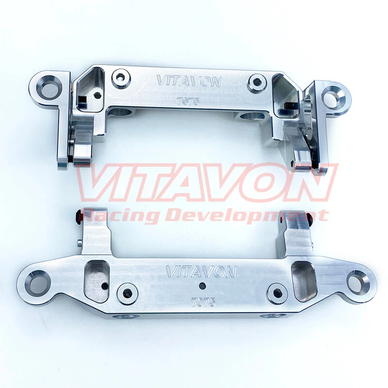 Vitavon CNC Alu7075 Front & Rear Bumper Mount for Axial SCX6 Trail Honcho1/6 Sil - Image 2 of 4