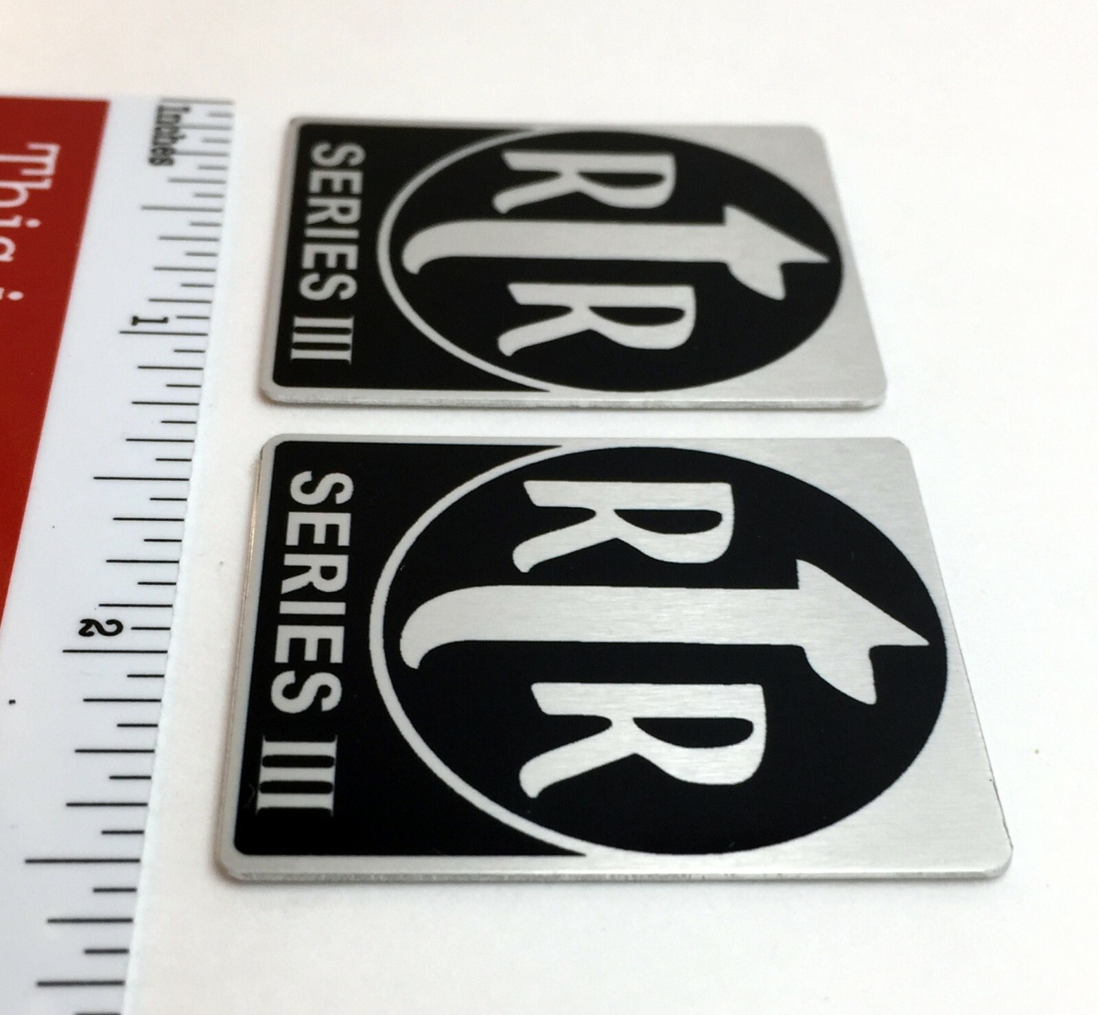 RTR Speaker Grill Badge Logo Emblem Pair Custom Made Aluminum Free