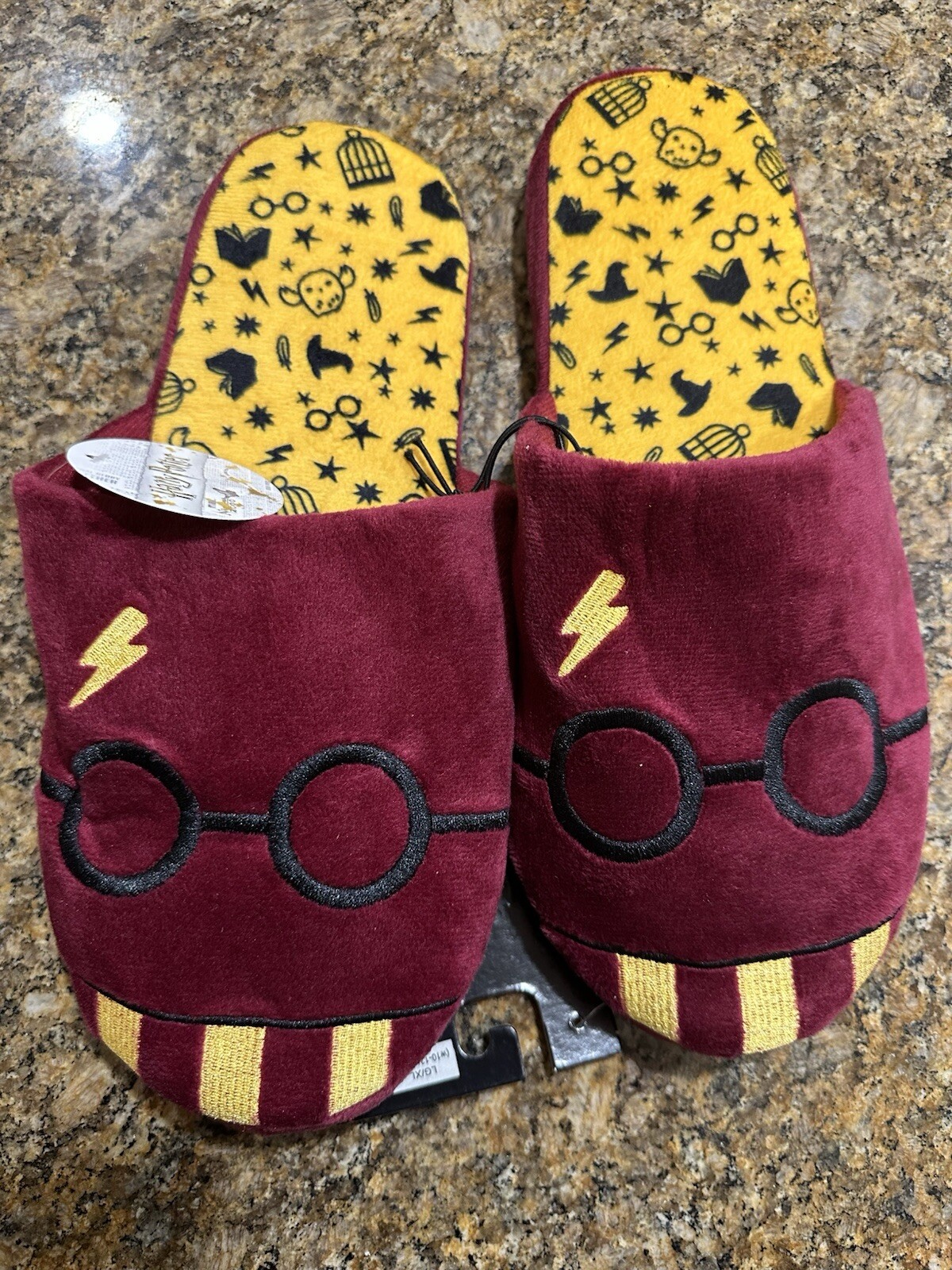 PANTOFOLA D’ORO Ciabatte occhiali Harry Potter Bioworld L XL donna 10 13 uomo 9 12 nuove con etichette