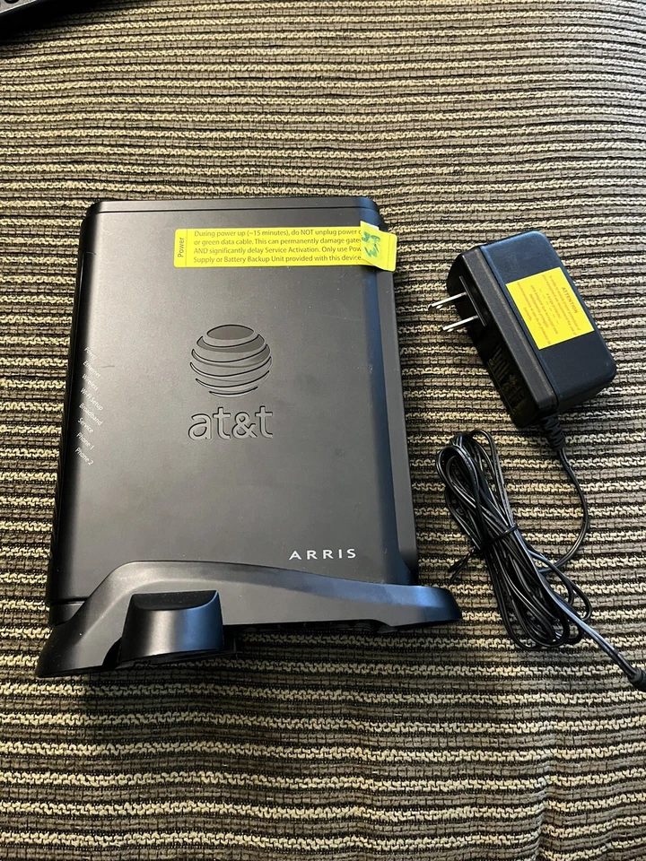 AT&T Arris NVG510 Broadband WiFi Modem Router w/ Power Adapter - Image 2 of 2