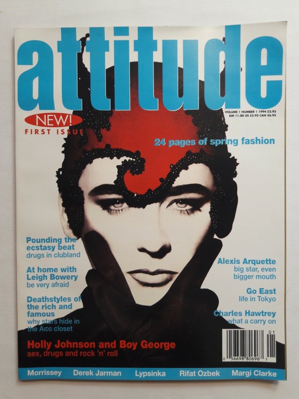 ATTITUDE MAGAZINE FIRST ISSUE - VOLUME 1/NUMBER 1 1994- GAY INTEREST- BOY GEORGE