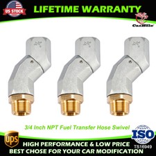 3/4" NPT Fuel Hose Swivel 360 Rotating Connector for Fuel Transfer Pump Nozzle 3