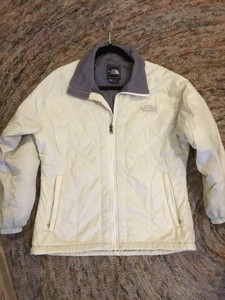 cream north face puffer