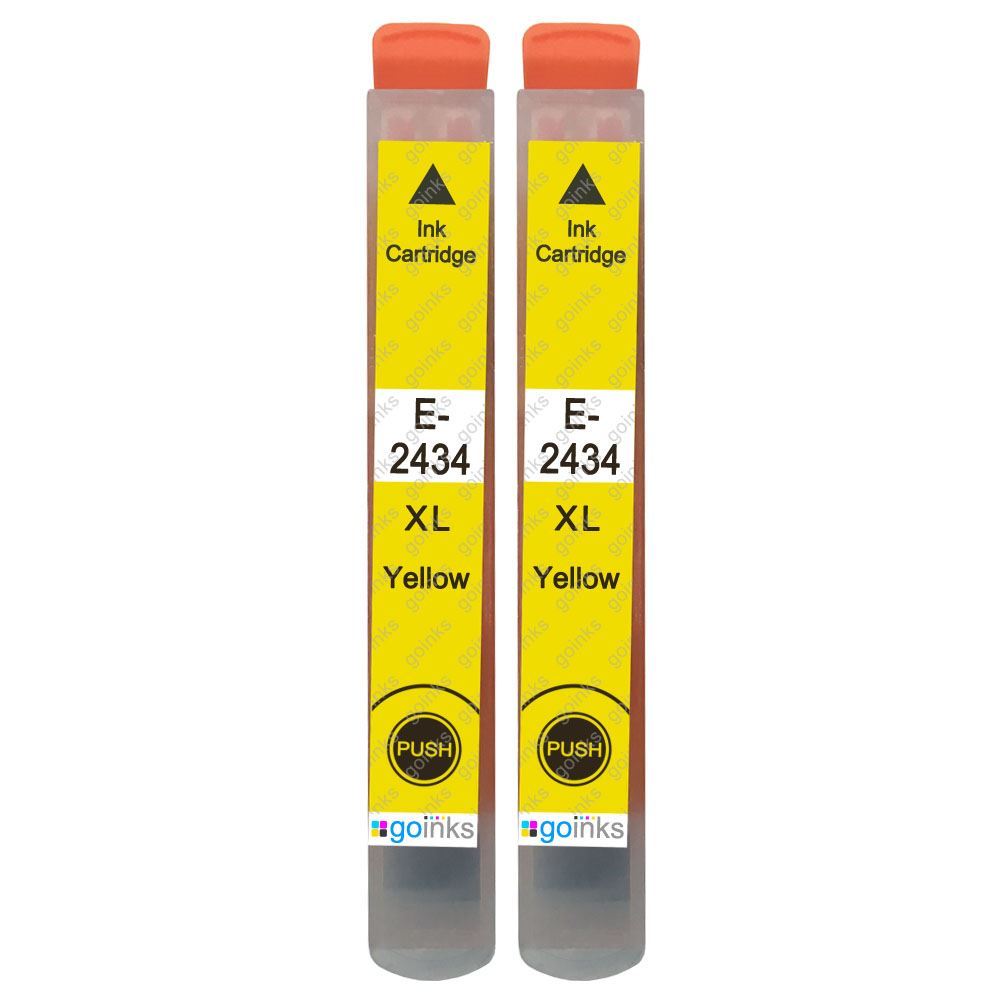 2 Giallo Cartucce d'inchiostro per Epson T2434 (24XL) non-OEM / Compatible