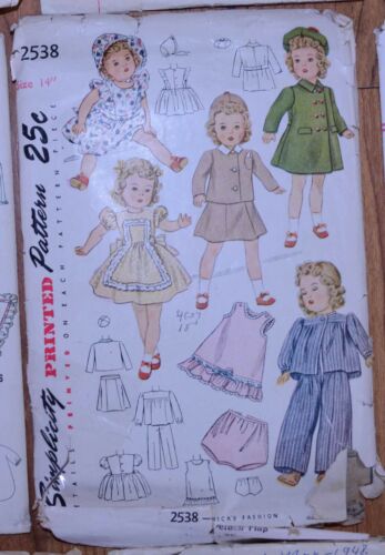 Simplicity Doll Clothes Sewing Patterns all sizes 8"- 24" 149 to Choose From Fun - Picture 55 of 195