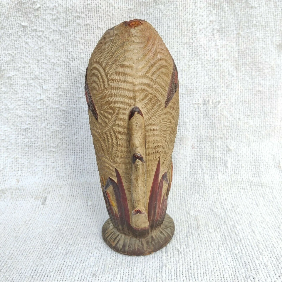 Vintage Paperelle Stagno Vista Goffrato Gomma Flower Vase Arpico No 10 Ceylon - Bild 4 von 4