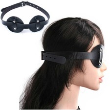 Faux Leather Eye Cover Blindfold Shade Slaver Patch Relax Roleplay Party Game