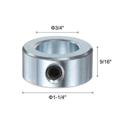4pcs Set Screw Collars 3/4" Bore Carbon Steel Shaft Collar 1-1/4" OD 9/16" Width - Afbeelding 2 van 5