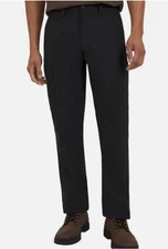 NEW Wrangler Men's 34 X 30 Tech Pants Regular Fit Black Cargo UPF 50+ Outdoor