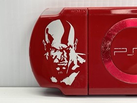 PlayStation Portable PSP 2001 Red God Of War Edition Console For Parts Or Repair