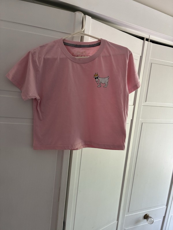 GOAT girls Pink Cropped TShirt