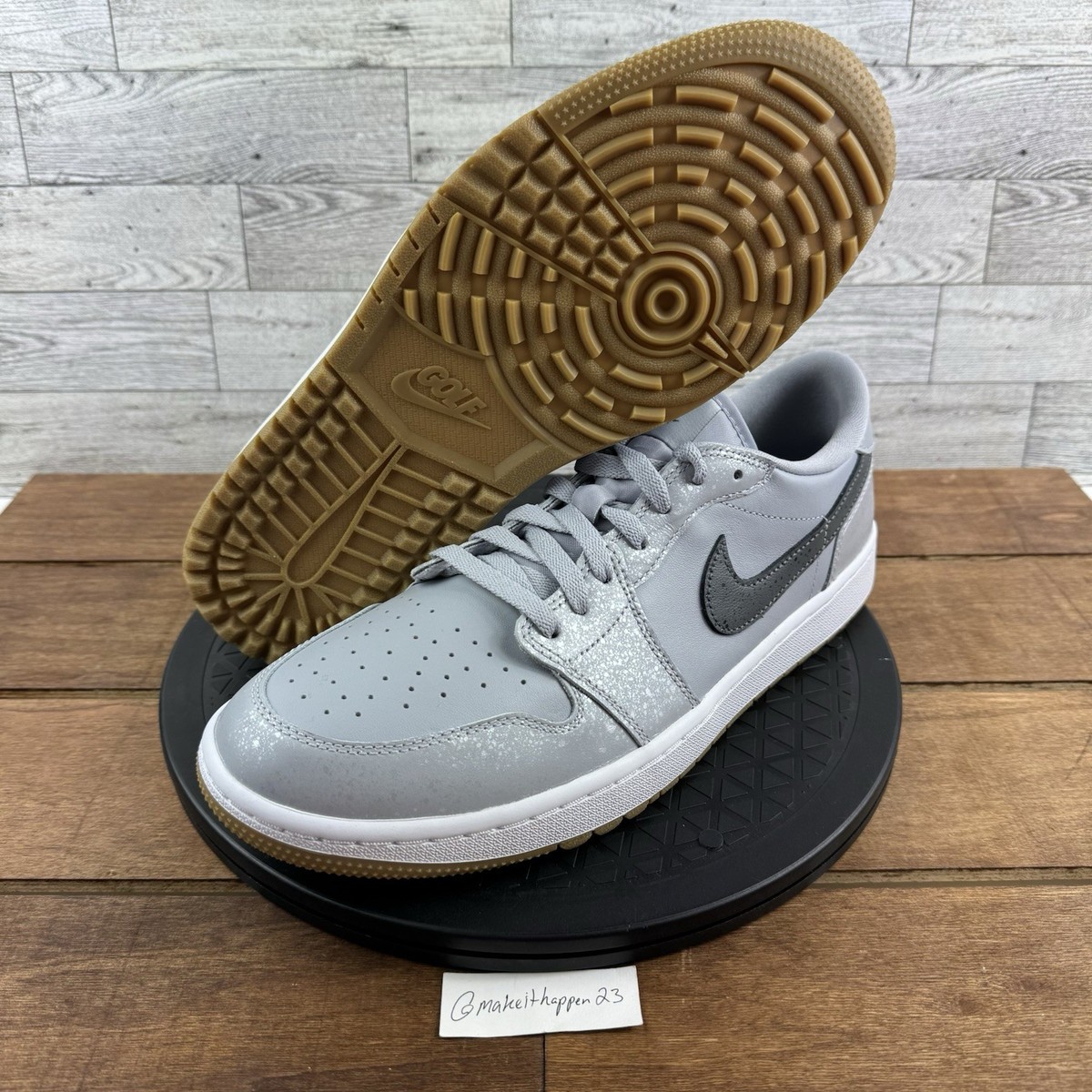 Nike Air Jordan 1 Low Golf Shoes Wolf Grey Iron DD9315‑006 Men's