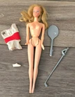 VINTAGE 70's MOD ERA FREE MOVING BARBIE DOLL #7270 w/PLAYSUIT RACQET & GOLF CLUB