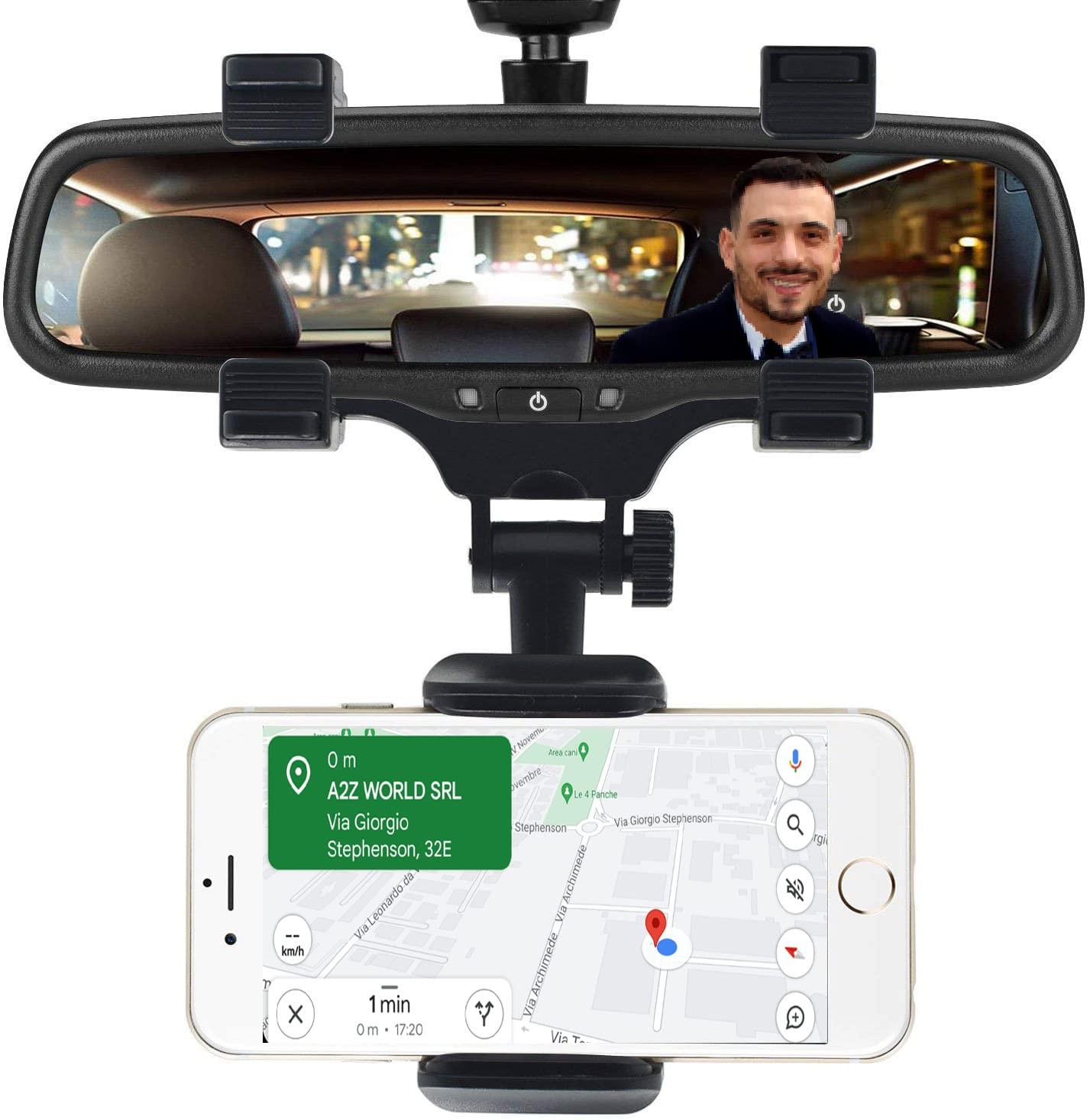 ZOREI Porta Cellulare da Auto Specchietto Porta Telefono Supporto Smartphone da