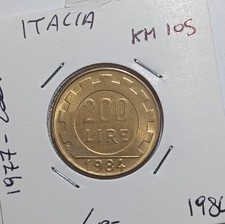 Italia 200 lire, 1984   -  km 105