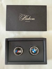 BMW M Emblems Set of 2 Black/Blue/Red with Box, Non-Sellable Condition