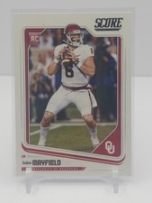 BAKER MAYFIELD 2018 SCORE ROOKIE CARD! RC! UNIVERSITY OF OKLAHOMA!. rookie card picture