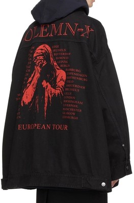 Raf Simons SolemnX Oversized Jeansjacke Schwarz 221723100320099 33015094