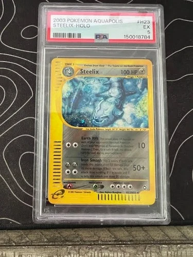 2003 Pokemon Steelix Aquapolis Holo Rare #H23 PSA 5