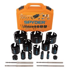 Spyder 600938 18-Piece Tungsten Carbide Tipped (TCT) Hole Saw Kit