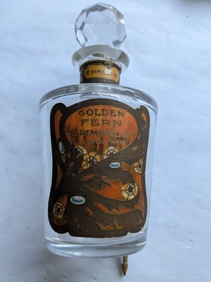 Viktorianischer Parfum Flakon von E Rimmel Golden Fern