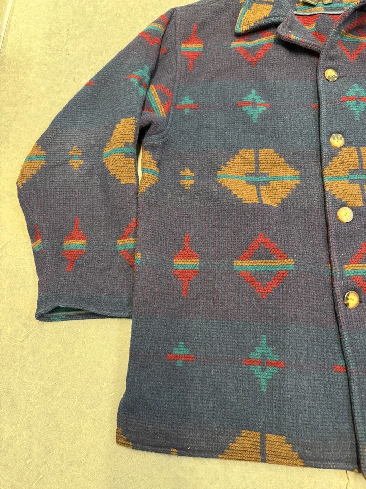 Vintage Eddie Bauer Wool Aztec Jacket XL Made in USA Outdoor Southwest Style - Image 2 of 4