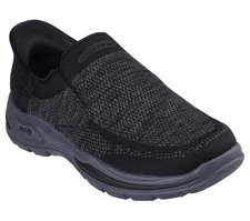 Skechers Shoes Mens Black Slip Ins Arch Fit Comfort Dress Hand Free Relax 205202